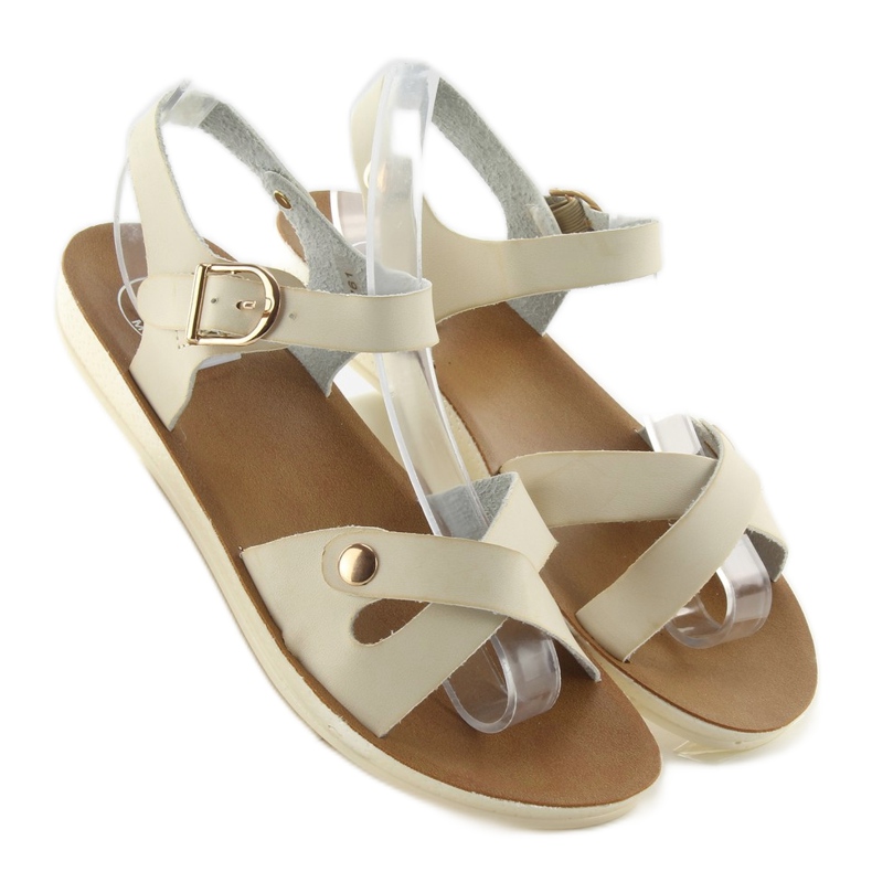 Comfortable women's sandals 761 beige 1