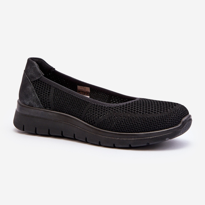 Black Aviaba Ballet Flats On Platform And Wedge 2