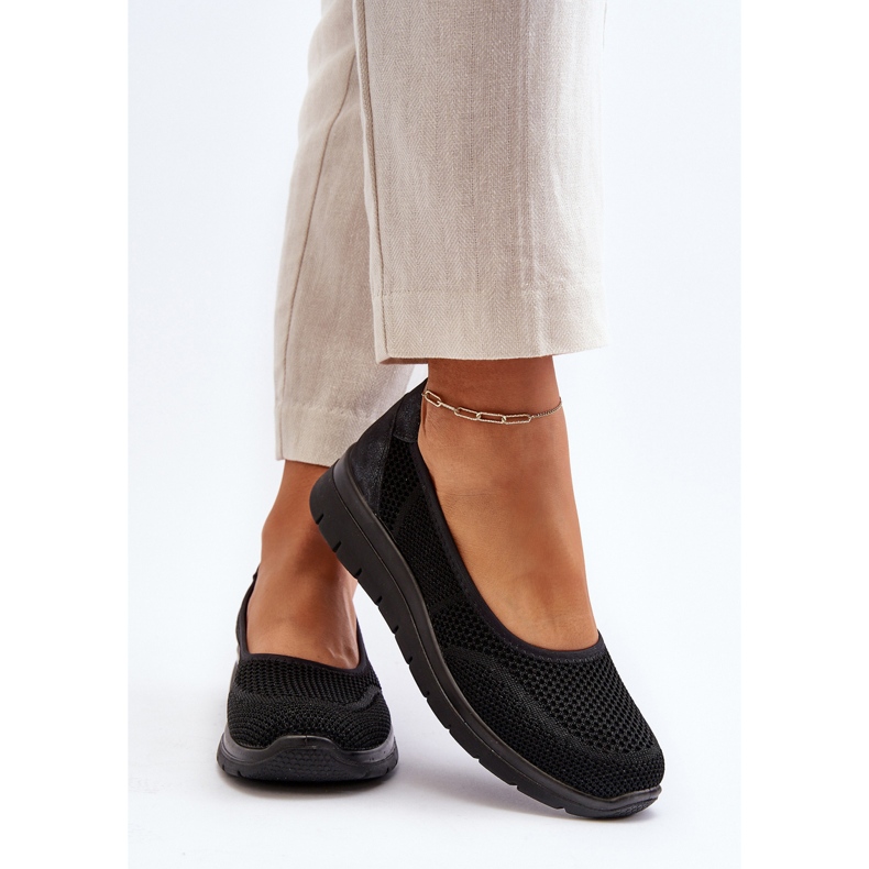 Black Aviaba Ballet Flats On Platform And Wedge 1