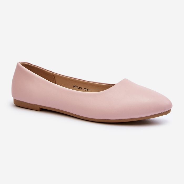 Women's Eco Leather Ballerina Shoes Pink Tindomiel 1