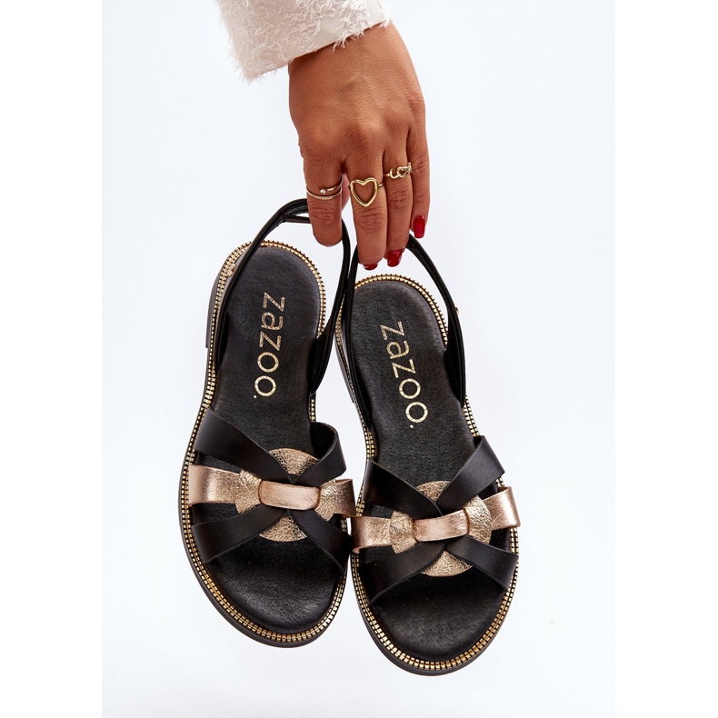 Zazoo 40382 Women's Sandals Leather Black 2 Zazoo 40382 Women's Sandals Leather Black 2
