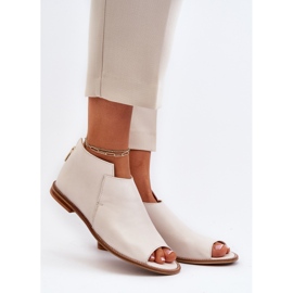 Women's Leather Sandals Laura Messi 2443 white 1