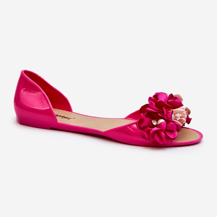 Women's Rubber Ballerinas With Flowers Fuchsia Junikla pink 1