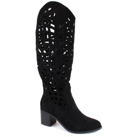 Jezzi W JEZ427 openwork boots, black 1