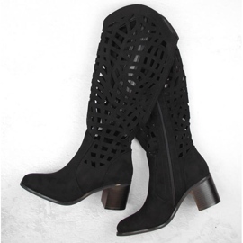 Jezzi W JEZ427 openwork boots, black 2