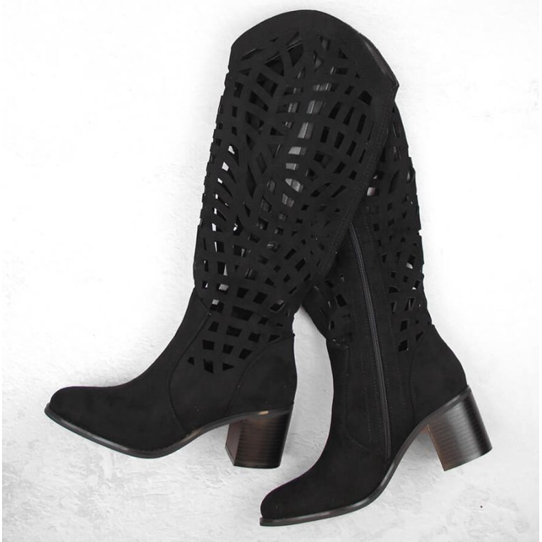 Jezzi W JEZ427 openwork boots, black 2