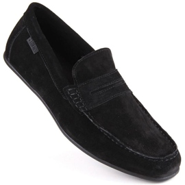 Big Star M INT1982 black suede leather shoes 1