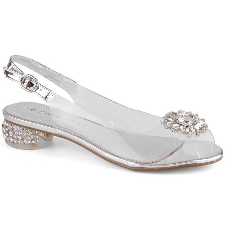 Transparent Potocki W WOL227B silver sandals 1