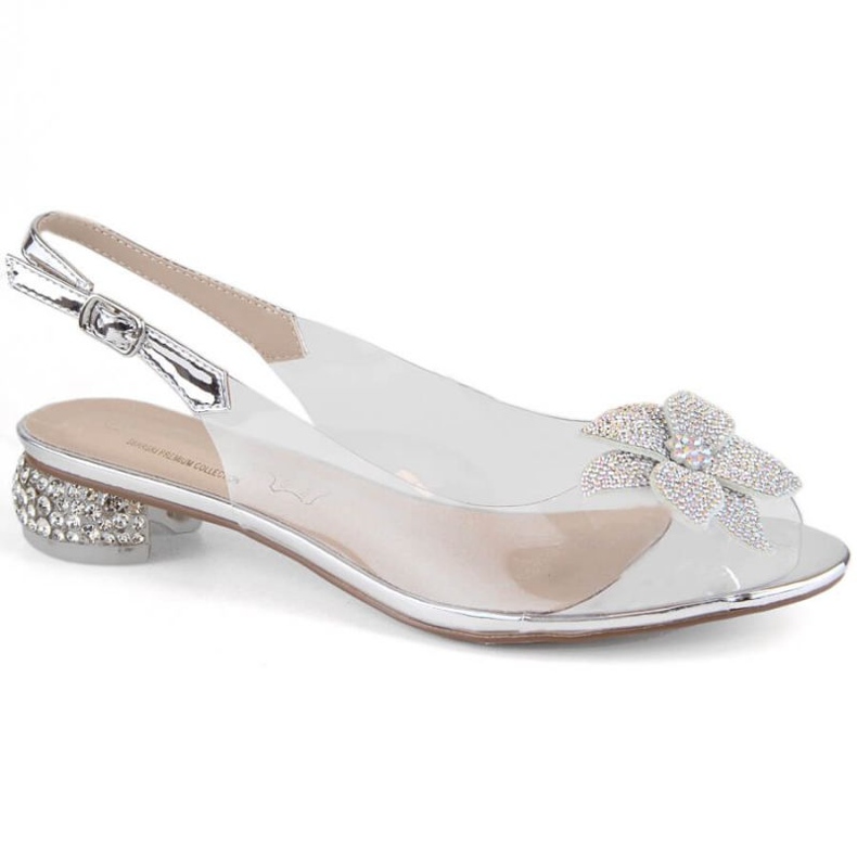 Transparent S.Barski W OLI248B silver sandals 1