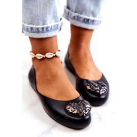Women's Fragrant Rubber Ballerinas ZAXY JJ285046 Black 3