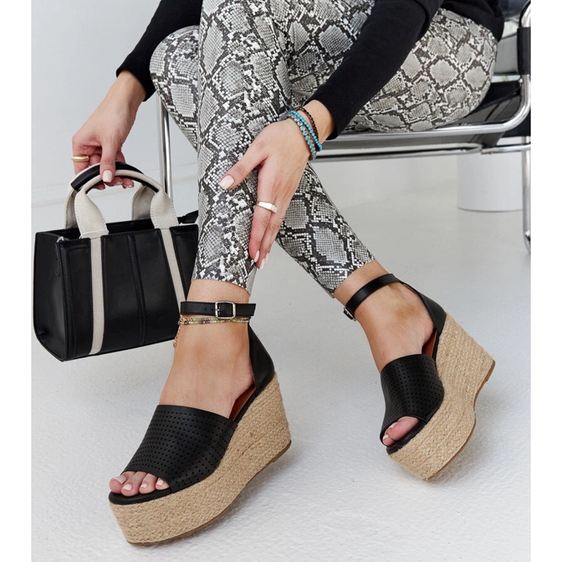 Black Nives wedge espadrilles 1