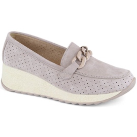 Filippo W PAW507A beige leather suede shoes 1