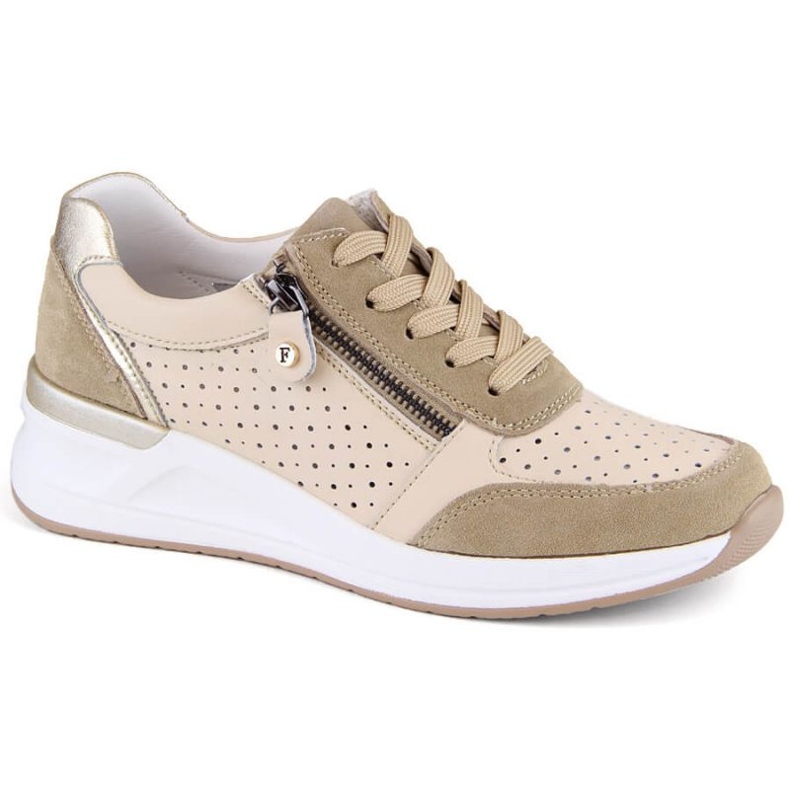 Filippo W PAW512 beige leather shoes 1