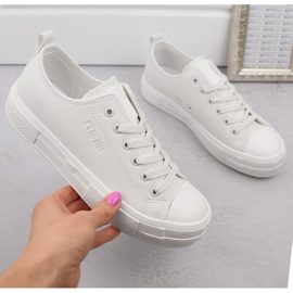 Women's white eco-leather sneakers Big Star NN274860 1