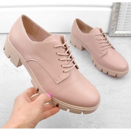 M. DASZYŃSKI Women's pink oxford shoes M.Daszyński MR23119-5 1 M. DASZYŃSKI Women's pink oxford shoes M.Daszyński MR23119-5 1