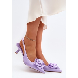 Purple Ozena Decorated High Heels 2