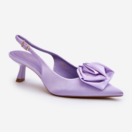 Purple Ozena Decorated High Heels 1