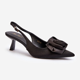 Black Ozena high heels with decoration 1