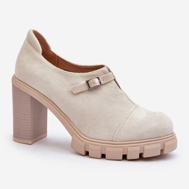 Jezzi Women's High Heel Shoes, Light Beige Tauina 2