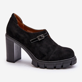 Women's High Heel Shoes Black Tauina 1