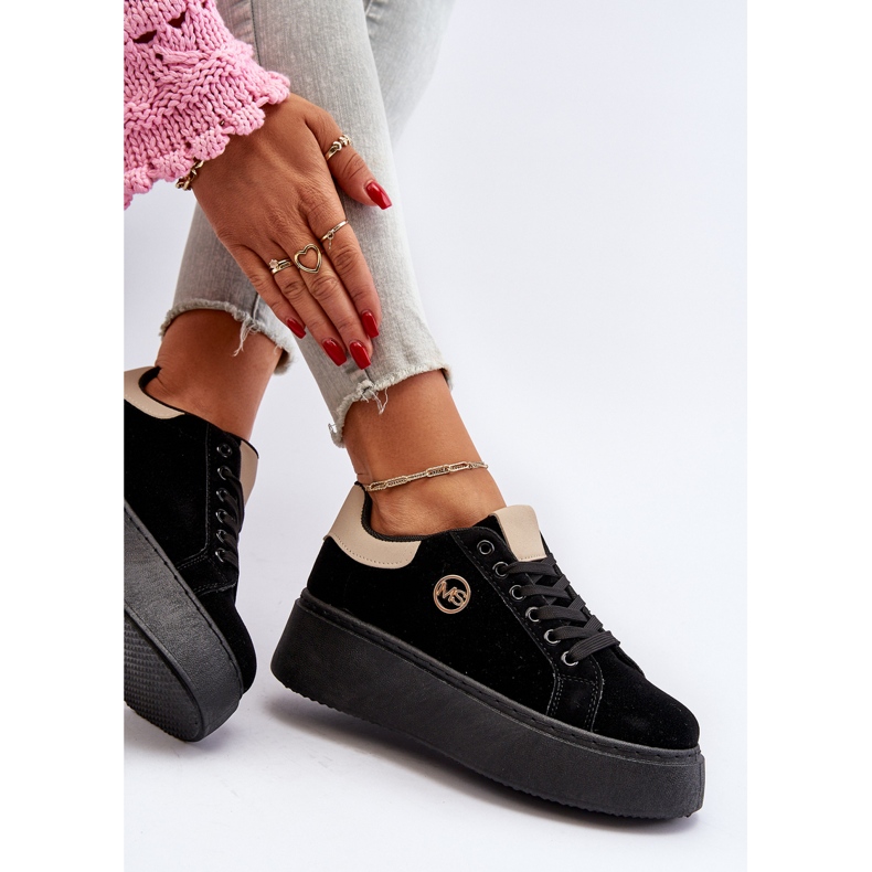 Women's Platform Sneakers Black Eshen 1 Women's Platform Sneakers Black Eshen 1