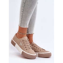 Beige Enalae Women's Low Sneakers 2