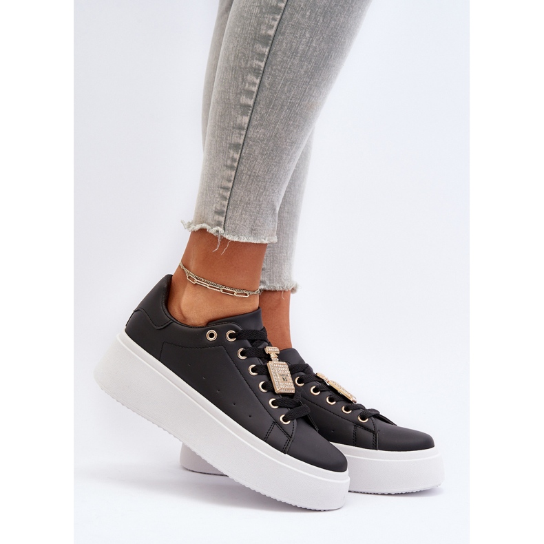 Women's Sneakers With Decoration Black Celedria 2 Women's Sneakers With Decoration Black Celedria 2