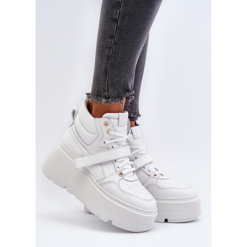Zazoo 3450 Women's Leather Sneakers White 2 Zazoo 3450 Women's Leather Sneakers White 2