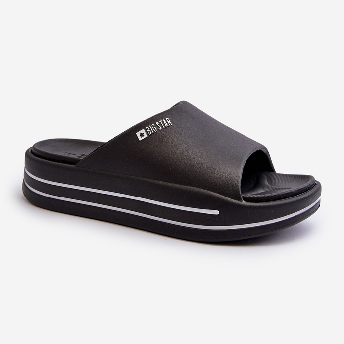 Women's Flip-flops on the Big Star Platform NN274A036 Black 2