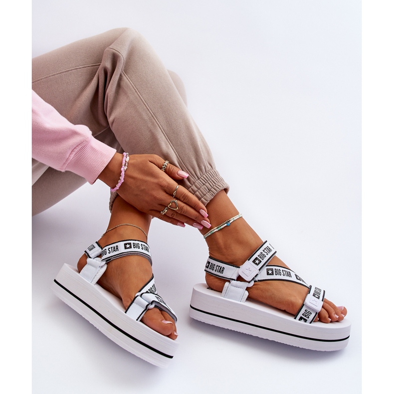 Big Star Women's Platform Sandals NN274A526 White 1