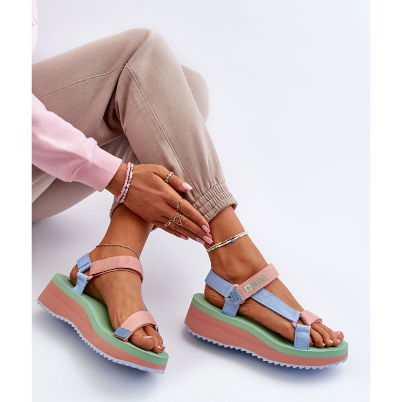 Women's Sandals On Platform And Wedge Big Star NN274A055 Blue 1 Women's Sandals On Platform And Wedge Big Star NN274A055 Blue 1