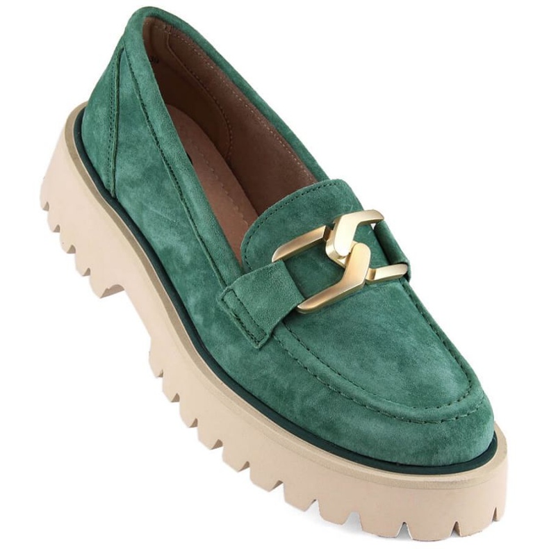 Filippo W PAW459C suede leather shoes, green 1