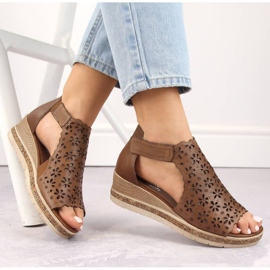 Rieker Leather comfortable sandals Remonte W RKR655 brown 2
