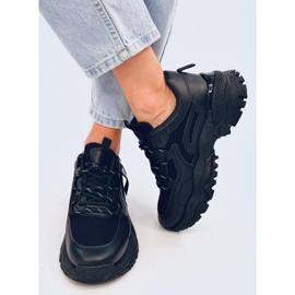 Bains Black wedge sneakers 1