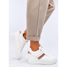 Eyson WHITE/CHAMPAGNE wedge sneakers 2
