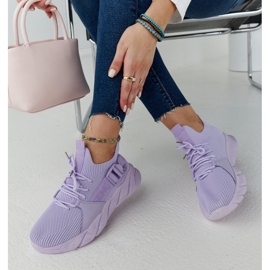 Purple lightweight sports sneakers from Faruz violet 1