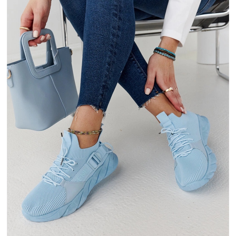 Blue lightweight sports sneakers by Faruz 1