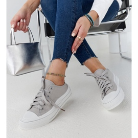 Gray Fiori platform sneakers grey 1