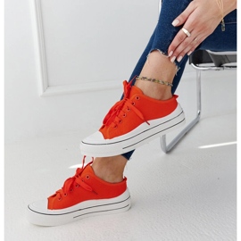 Orange Fiori platform sneakers 1 Orange Fiori platform sneakers 1