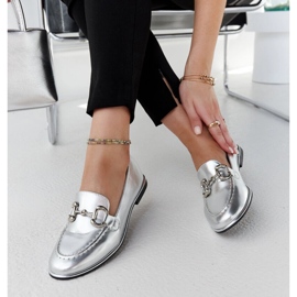 Silver loafers with a Lemlem buckle 1