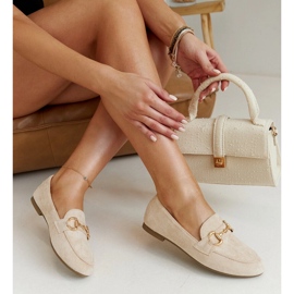 Beige buckle moccasins from Erminia 1