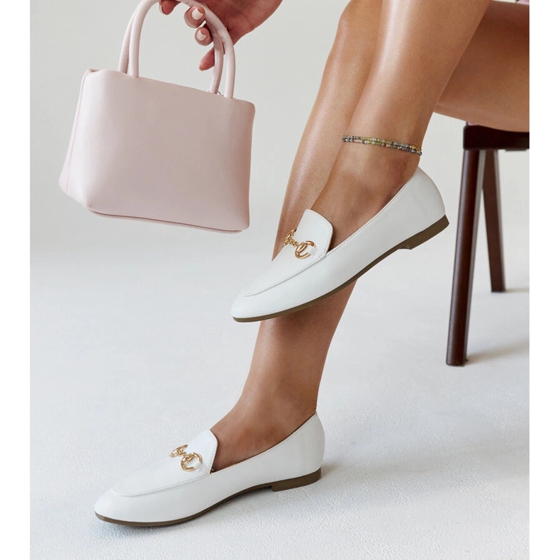 White buckle moccasins by Erminia 1