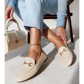 Beige buckle moccasins from Erminia 1