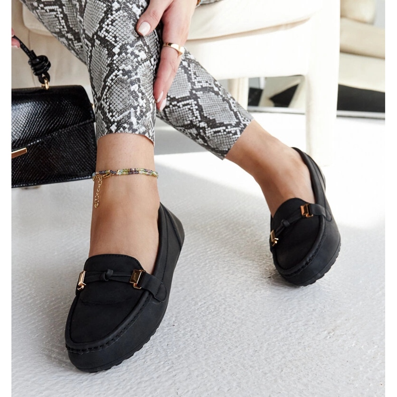 Black moccasins with a matte Scafati finish 1 Black moccasins with a matte Scafati finish 1