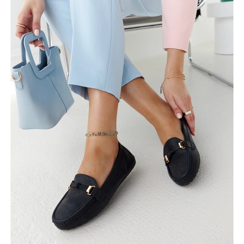 Navy blue moccasins with a matte Scafati finish 1 Navy blue moccasins with a matte Scafati finish 1