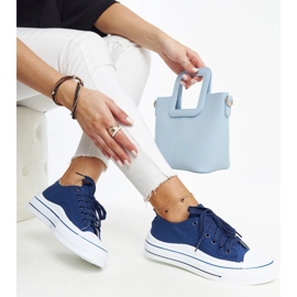 Navy blue Anbarin platform sneakers 1