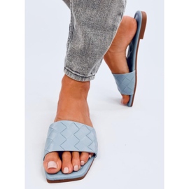 Slippers with a square sole Sahar LT.BLUE 1