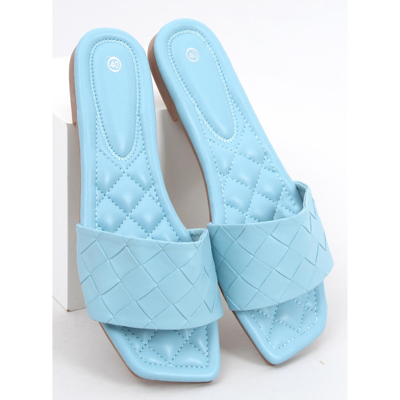 Slippers with a square sole Sahar LT.BLUE 2