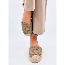 Jasmine Khaki openwork espadrilles beige 2
