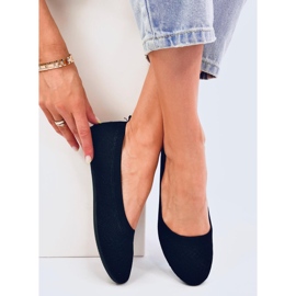 Newey Black knitted ballet flats 1